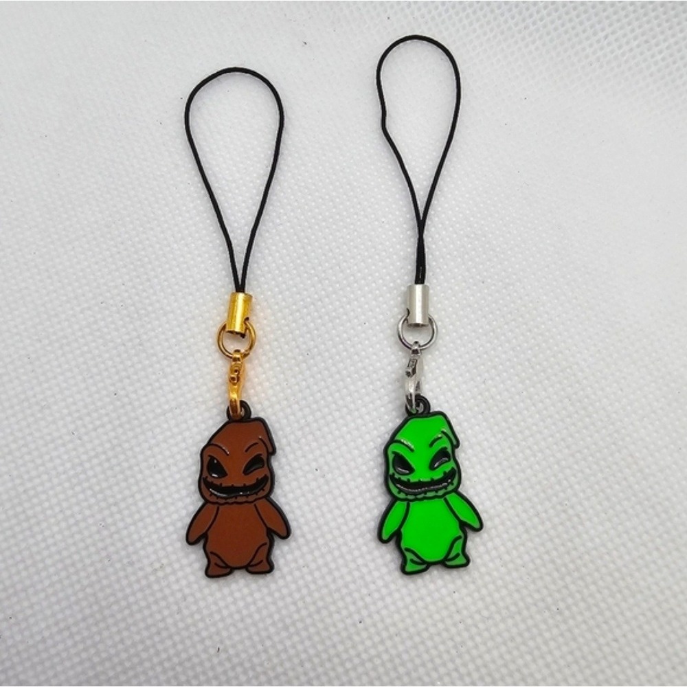 Oogie Boogie Nightmare Before Christmas Charm SET OF 2 - Green & Brown
